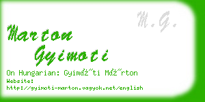 marton gyimoti business card